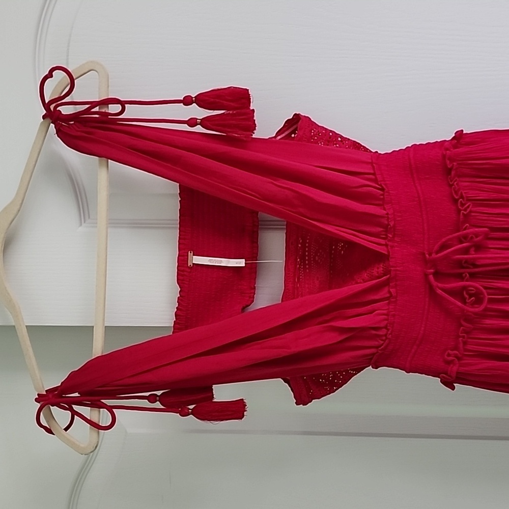 🆕 FREE PEOPLE Santa Maria Maxi XL Love Potion bright pink - Picture 9 of 16